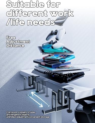 NODOCA 2-Slot Laptop Storage for Desk, Vertical Laptop Stand for Desk, MacBook Vertical Stand, with Headphone Holder, Desk Side Storage for MacBook/Surface/Samsung/HP/Dell[L, White] - Image 2