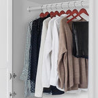 Casafield - 20 Cherry Wooden Suit Hangers - Premium Lotus Wood with Notches & Chrome Swivel Hook for Dress Clothes, Coats, Jackets, Pants, Shirts, Skirts - Image 4