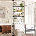 Goovilla Over The Toilet Storage Shelf, 64-124inch(H) 15-27inch(W), Black by Goovilla