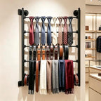 5 Layer Wall Scarf Display Tie Rack Ribbon Organizer Wrapping Paper Holder - Image 3