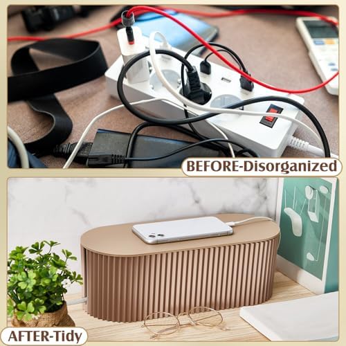 2 Pcs Cable Management Box, Fits Most Power Sockets, 11.8x5.1x4.3 in - Image 6