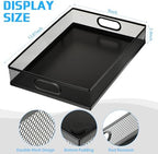 Tandefio 3 Pcs Black Desk Drawer Organizer Bulk Metal Mesh Tray - Image 2