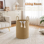 Artfeel Laundry Basket,Woven Cotton Rope Laundry Hamper,60L for Decorative Storage of Dirty Clothes,Toys and Blankets in Bathroom,Baby Room and Living Room - Image 2
