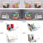 Yerliker 6 Pcs Stackable Storage Bins with Lids Organizer, Clear - Image 6
