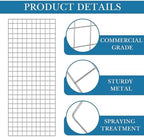 Hicarer 6 Pcs Commercial Grade Gridwall Panels for Display, Heavy Duty Wire Grid wall Display Rack Metal wall Mount Grid with 60 White Hooks for Retail Display Home Storage Vendor Events(2 x 5 ft) - Image 4