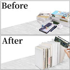 Acrylic Book Ends 16 Pcs, Clear Bookends, Bookend Organizer for Shelves - Image 4