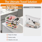 YQBRAO Clear Hard Shell Zipper Cases, Diaper Bag Organizer Pouches, White - Image 2