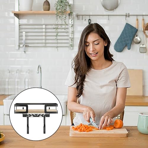 Wall-Mounted Ironing Board & Iron Rack Wood Metal Build Space-Saving Laundry Room Generic Ironing Board and Electric Iron Wall Mount Organizers - Image 2