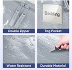 TICONN 6 Pack Extra Large Moving Bags Heavy Duty with Zippers & Carrying Handles, Durable Storage Bags Moving Boxes for Closet Organizers and Storage (6 Pack, Light Grey) - Image 6