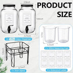 Filltouch 2 Pack Glass Laundry Detergent Dispenser with Stand, 1 Gal/128 oz - Image 2