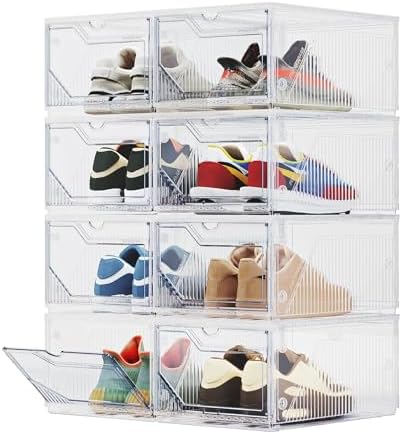 BROVIEW XX-Large Shoe Sneaker Storage Boxes for Size 14, 8 Pack Shoe Boxes by BROVIEW-EnjoytheArtofLife