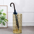 Joveco Metal Umbrella Racks, Gold Round Stand Holder Organizer with Drip Tray, Freestanding Holders for Canes Walking Sticks Entryway Home Office (Gold) - Image 7