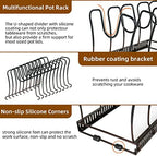 ROOHUA Pot and Pan Lid Organizer Rack for Under Cabinet, Grey - Image 4