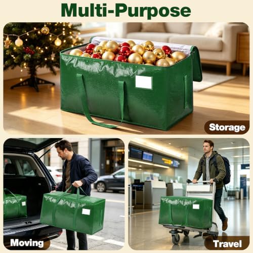 6 Pack Heavy Duty Waterproof Moving Bags, Foldable Totes - Image 6