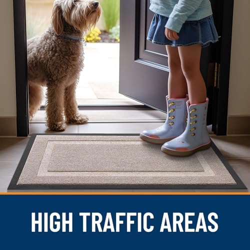 OLANLY Front Door Mat Outside 59x34, All-Season Heavy-Duty Rubber Doormat - Image 6