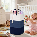 Woven Laundry Basket for Clothes,100 L Large Rectangle Laundry Hampers with Beads Tassel, Nursery Storage Basket for Toys, Tall Dirty Clothes Hamper for Bedroom Aesthetic, Laundry Room Organization - Image 6
