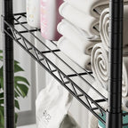 SINGAYE 5 Shelves Storage Wire Shelf Closet Metal Shelving Pantry Wheels - Image 6