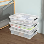 Rosebloom 40 Quart Clear Plastic Underbed Storage Bins with Lid, 3 Packs - Image 4