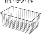 16inch Upright Freezer Organizer Baskets for 13-14,16-21 cu.ft Standup Freezer, Settle freezer chaos and reduce food waste effectively, Durable, Fully Use Space, Improve Air Circulate, Black, Pack 3 - Image 2