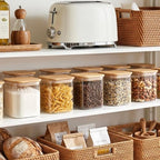 6pcs Glass Food Storage Containers with Bamboo Lids, 0.6qt Glass Jars - Image 6
