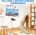 Rfiver Mobile TV Stand for 23-65 Inch Flat/Curved TVs up to 88 lbs White - Image 5