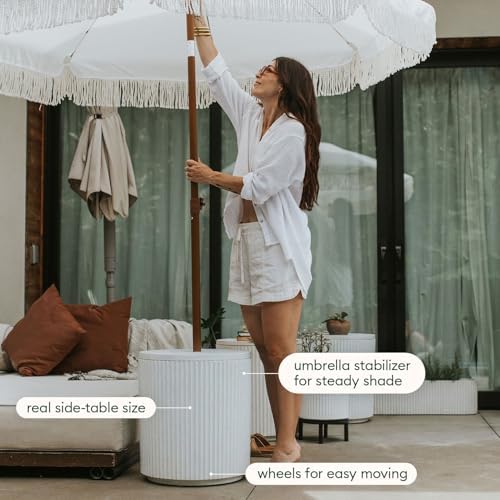 Veradek Umbrella Side Table - Outdoor Patio Table with Umbrella Hole - Image 6