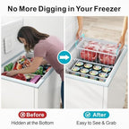iSPECLE Freezer Organizer Bins - Small Storage Baskets for 7 Cu.Ft, 4 Pack - Image 3