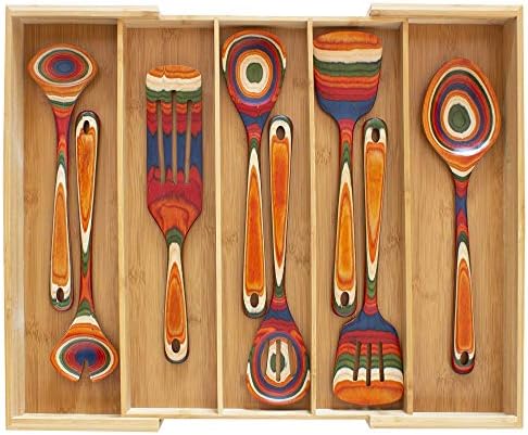 Totally Bamboo Expandable Kitchen Drawer Organizer, 13 to 22 in Wide by TotallyBamboo