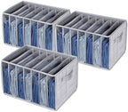 Zilink Wardrobe Clothes Organizer Storage Bin with Dividers, 3 Pack by Zilink