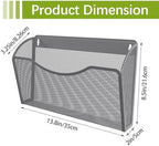 EasyPAG 6 Pack Wall File Organizer, Metal Mesh Hanging File Folder Holder for Letter/A4 Size Folders, Vertical Wall Mount Mail Sorter for Office Paperwork, Classroom, Silver - Image 4