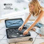 SUOCO Travel Pack Vacuum Kit, Vacuum Seal Bags for Clothing Travel with Cordless Pump, Carry-on Size Compression Packing Cubes for Luggage Suitcase Backpack, 4 Small - Image 6