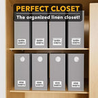 SpaceAid 8 Pack Bed Sheet Organizers and Storage, Foldable Sheet Organizer for Linen Closet, Sheets Set Folder Keeper with Window XL (Queen & King Size) Bedding Container (Gray, 8 Pack) - Image 5