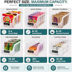 Sorbus Clear Stackable Storage Bins 8 Pack – Open Front Plastic Stackable Pantry Organizer Bins for Pantry Snack Organizer, Closet, Garage & Office, 5.5"W x 11"D x 5"H - Image 6