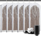 TAILI Hanging Vacuum Storage Bags for Clothes Space Saver 6 Long with Pump by TAILI