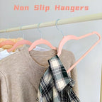 Pink Velvet Hangers 100 Pack, Adult Hangers Anti-Slip Slim Space Saving Hangers with 360° Swivel Hook, 17.5 Inch Clothes Hangers for Coats,Sweater,Jackets,Dresses, Shirts, Suits & T-Shirts - Image 2