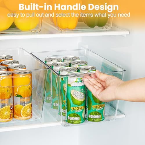 YIHONG 36 Pack Clear Pantry Organizer Bins, Plastic Containers with Handle for Kitchen,Freezer,Cabinet,Closet,Bathroom Under Sink Storage - Image 5