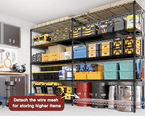 PrimeZone Corner Shelving l Shaped Wire Shelf Pantry Shelves Garage Storage - Image 6