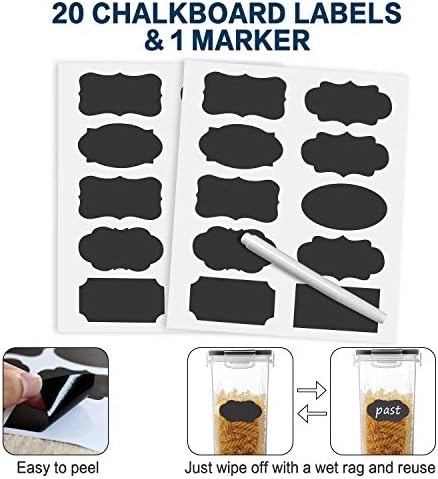 M MCIRCO 6 Piece 4L /135.2oz Cereal Container Set, Food Storage Containers - Image 5