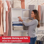 Rubbermaid Configurations Custom Closet Kit 3-6 Ft. Adjustable Metal Wire Shelving White Finish Expandable Organization System Hardware Included for Home Closet/Pantry/Laundry/Mudroom - Image 3