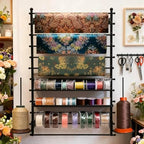 12 Layers Wall Ribbon Organizer Holder Wrapping Paper Thread Scarf Tie Rack - Image 3