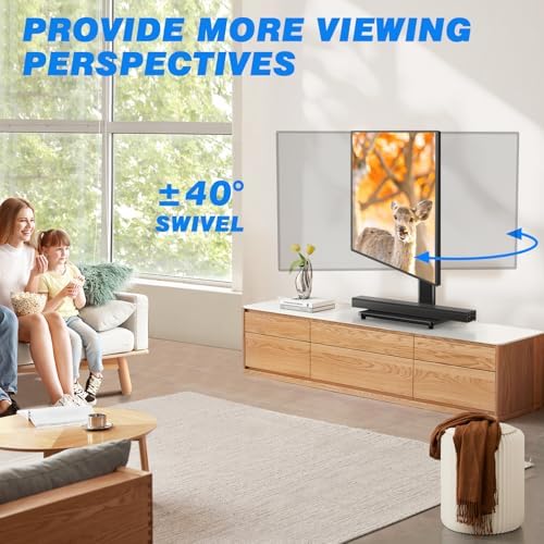 Rfiver Universal Swivel Tabletop TV Stand for Flat Screens 23-43 Inch - Image 3