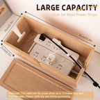 Natural Beechwood Large Cable Management Box for Power Strip & Cord Hider - Image 4