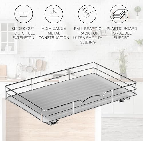 Pull Out Spice Rack for Cabinet, Spice Organizer 16 ⅜"W x 10 ⅜"D x 2 ¾"H - Image 2