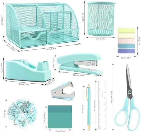 12 in 1 Green Desk Organizers & Accessories Set for Office & Home & School - Image 6
