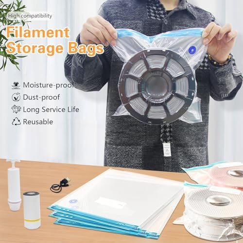 50 Pcs Filament Vacuum Storage Bags with Manual Auto Pumps - Image 5