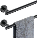 JQK Black Bath Towel Bar, 33 Inch 304 Stainless Steel Thicken 0.8mm Towel Rack Bathroom, Towel Holder Matte Black Wall Mount, Useable Length 30 Inch 2 Pack, TB110L30-PB-P2 by Homeimprovement