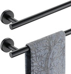 JQK Black Bath Towel Bar, 33 Inch 304 Stainless Steel Thicken 0.8mm Towel Rack Bathroom, Towel Holder Matte Black Wall Mount, Useable Length 30 Inch 2 Pack, TB110L30-PB-P2 by Homeimprovement