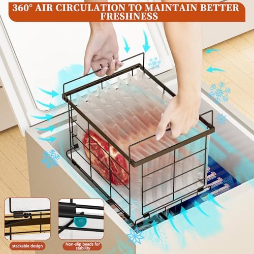 Freezer Organizer Bins for 3.5 Cu.Ft,Upgrade Quick Expand/Collapse,4PACK - Image 5