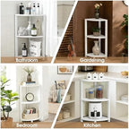 HDPS 3 Tier Floor Standing Corner Shower Caddy Organizer Shelf, Detachable Stool & Foot Rest,Waterproof & Durable Bathroom Shelves Stand Rack with Anti-Slip Feet, Space-Saving Design Storage - Image 6