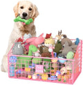 Kaiferty Indestructible Dog Toy basket, Large Toy Bin for Dogs,Pet Toy Bin Dog Metal Basket Organizer Storage for Toys Food Storage (Pink) by Kaiferty